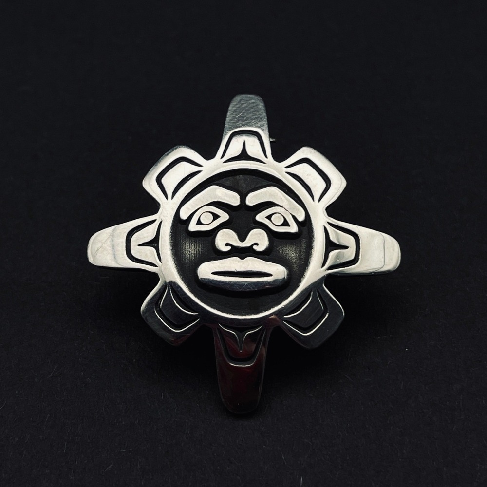 Metal Arts Group MAG Sterling Silver Sun Indigenous Pacific Northwest Pin - Picture 6 of 14